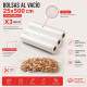 Set x3 Bolsas al vacío 25x500 TRANSLUCIDO