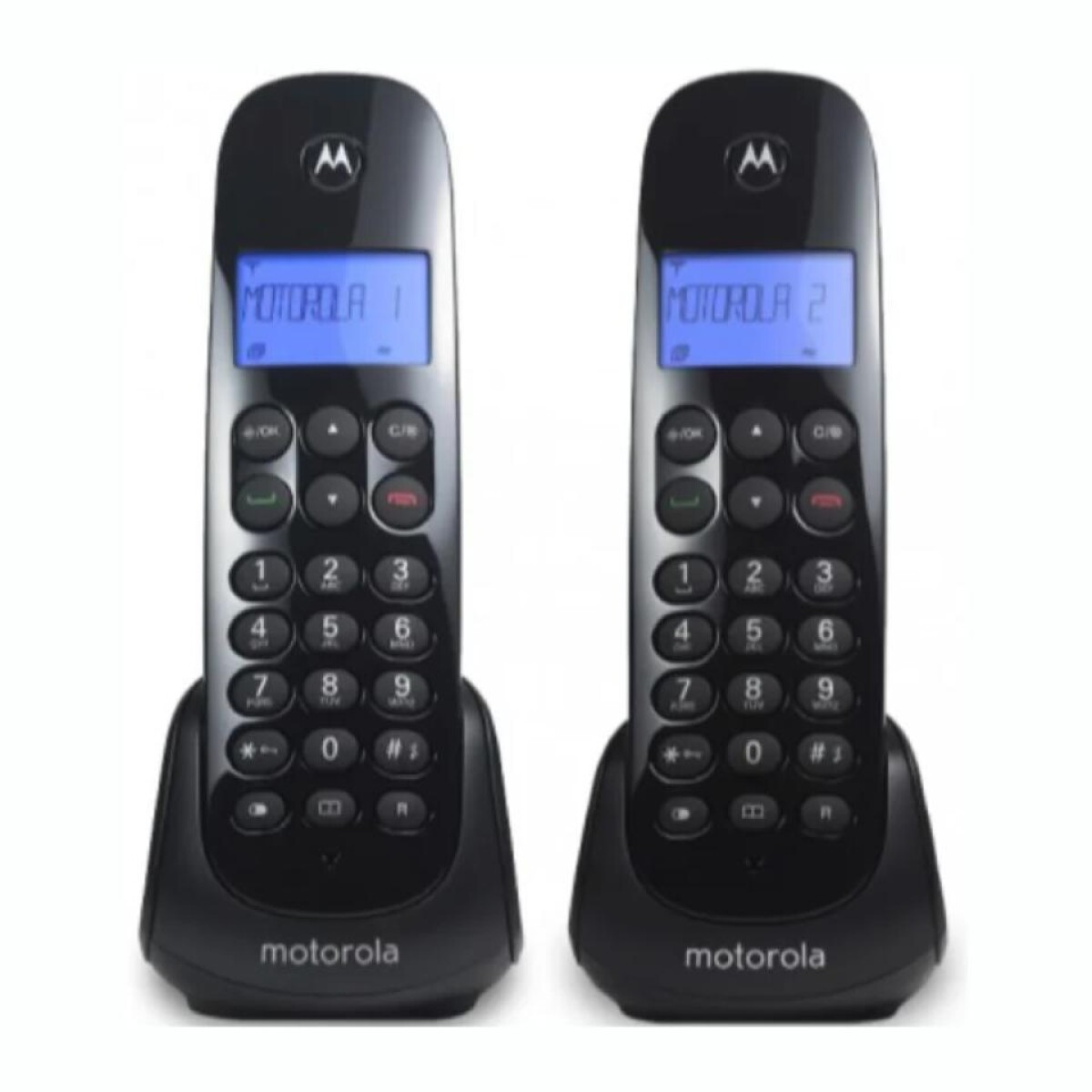 Teléfono Fijo Inalámbrico MOTOROLA M700-2 Ramal X2 - Negro 