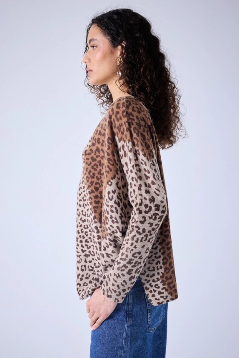 Sweater V Leopardo