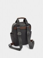 Mochila De Nylon Con Colgante gris