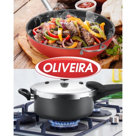 Cacerola con asas y tapa de 4.9L en Aluminio Oliveira Cacerola con asas y tapa de 4.9L en Aluminio Oliveira