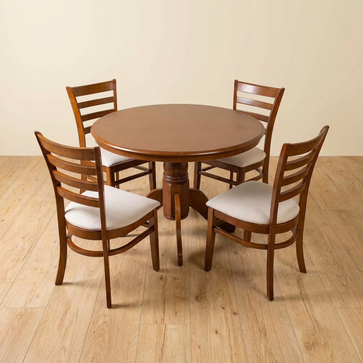 JUEGO DE COMEDOR 1+4 - MADERA MARRON HV 