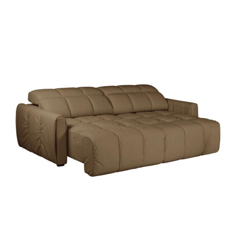 Sofa de cuero 3 Cuerpos Masom Marron Claro