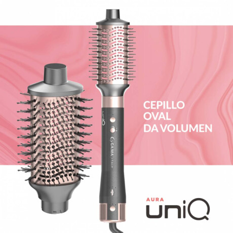 Modelador GAMA Multystyler UniQ Aura 4 en 1 Gris y Rosado