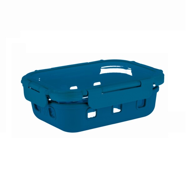 Bento box vidrio 370ml azul