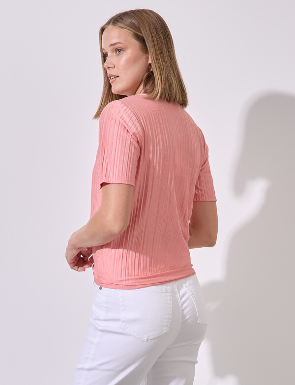 Blusa Gasa Plisada CORAL