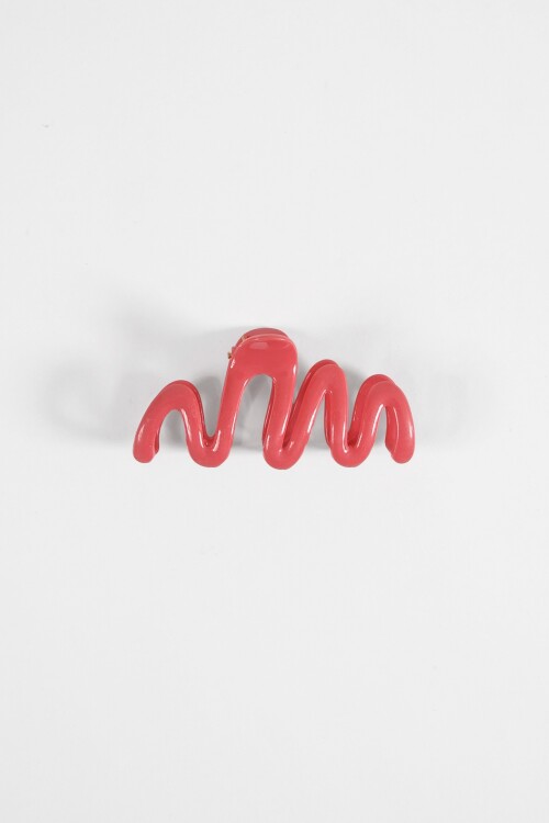 Broche wavy rojo
