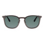 Lentes De Sol One Piece Redondo De Acero Inoxidable Verde/Ónix