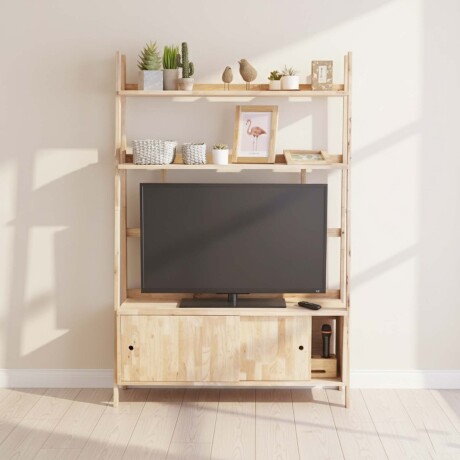 ESTANTERIA RACK MADERA NATURAL-BEIGE MONTANA NATURAL