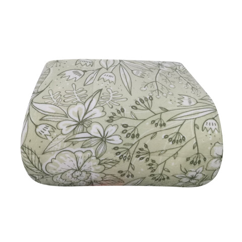 Acolchado Queen Size Terciopelo con Corderito Richmond 220 x 240 cm VERDE