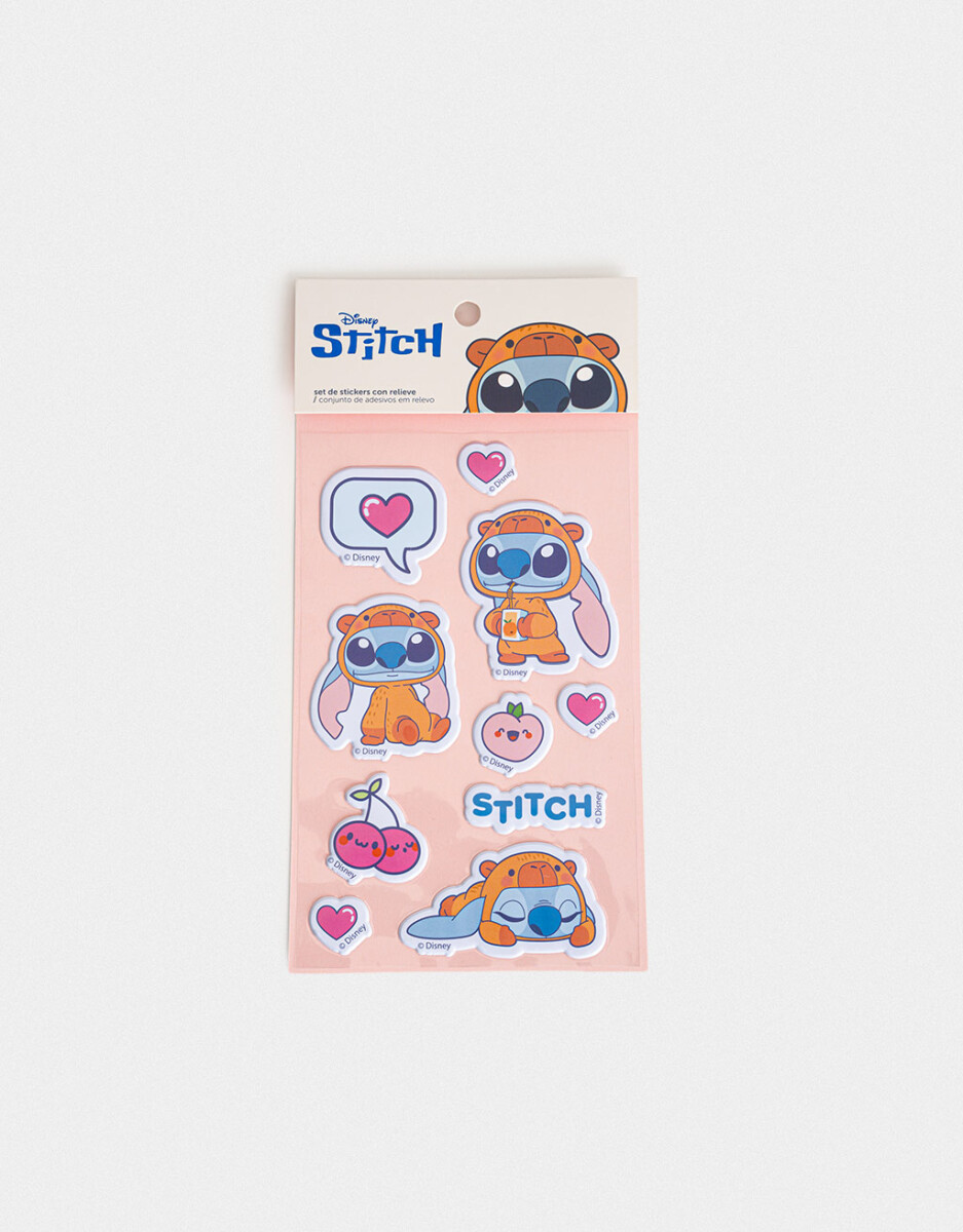 Plancha De Stickers "stitch Capybara" 
