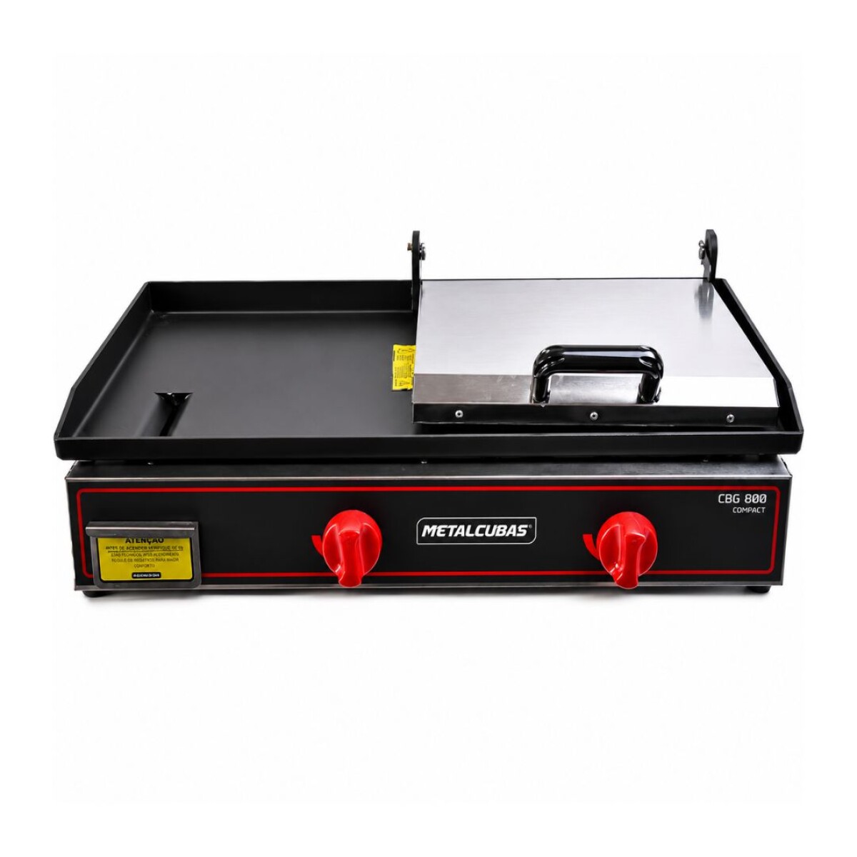 Hamburguesera Metalcubas a Gas 80X45 5MM Con Prensa 