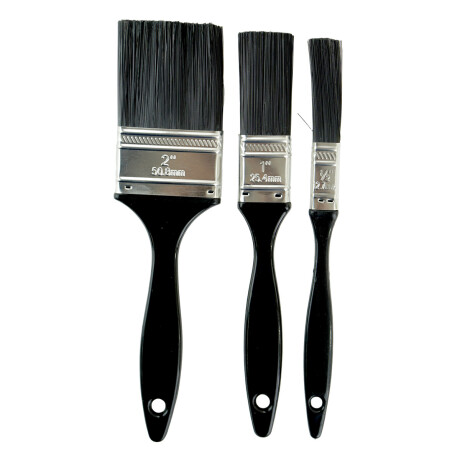 PINCEL SET X3PCS P/PINTOR MANGO MADERA NEGRO DIF TAMAÑOS BOLSA PINCEL SET X3PCS P/PINTOR MANGO MADERA NEGRO DIF TAMAÑOS BOLSA