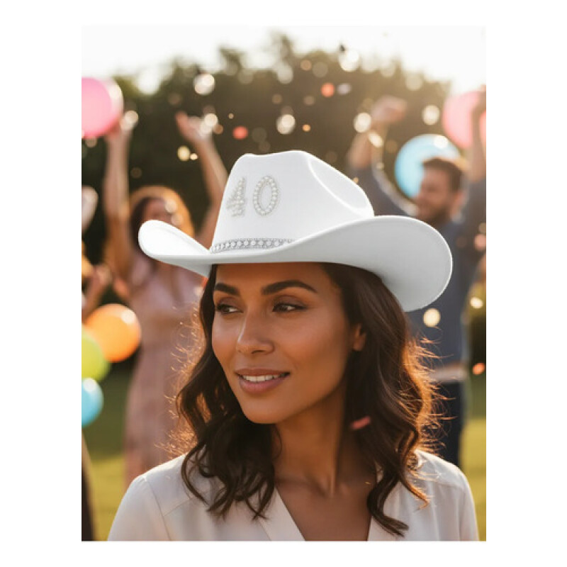 Sombrero Cowboy N°40 BLANCO