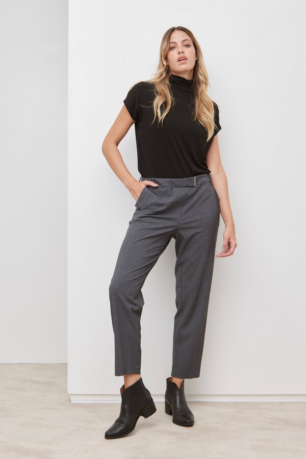 Pantalon Pull On Hebilla GRIS