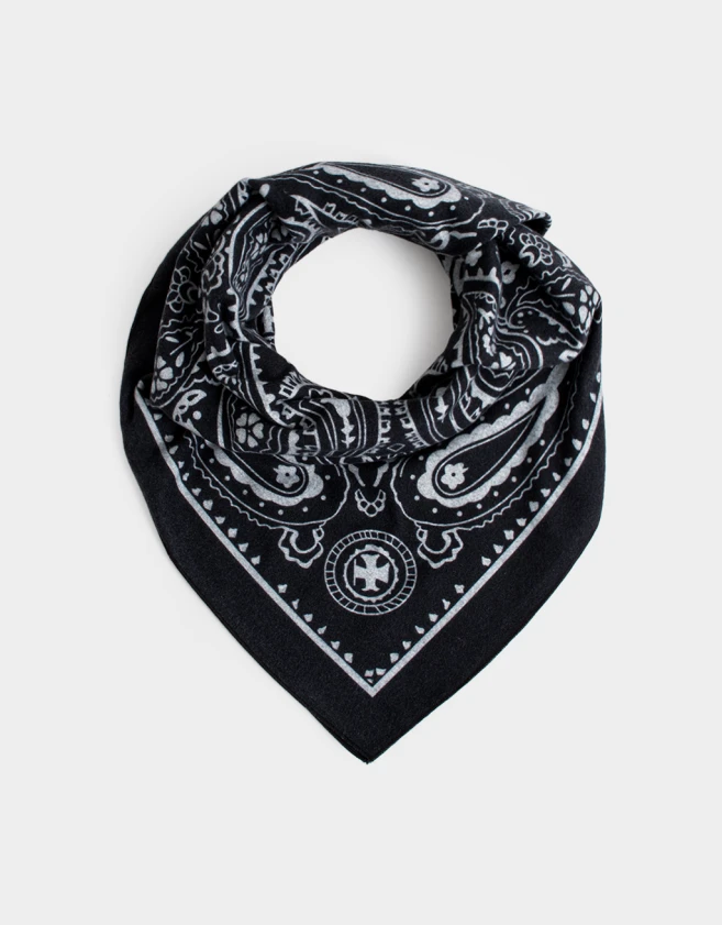 Pañuelos Raso Boho Pañuelo Paisley Negro - Negro