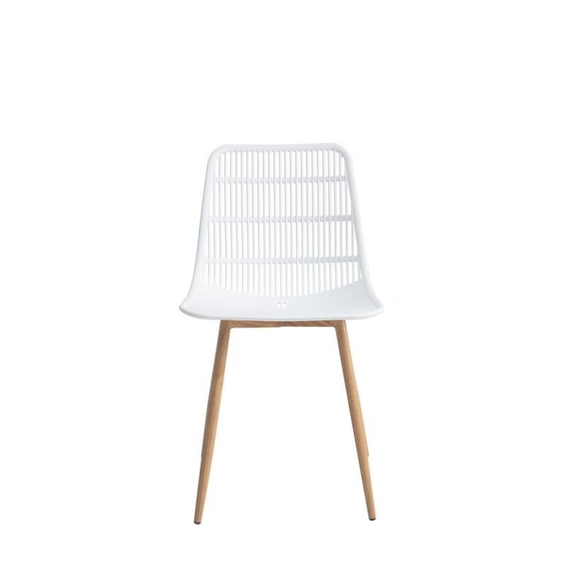 SILLA ALASKA PP/METAL SIMIL MADERA BLANCO SILLA ALASKA PP/METAL SIMIL MADERA BLANCO