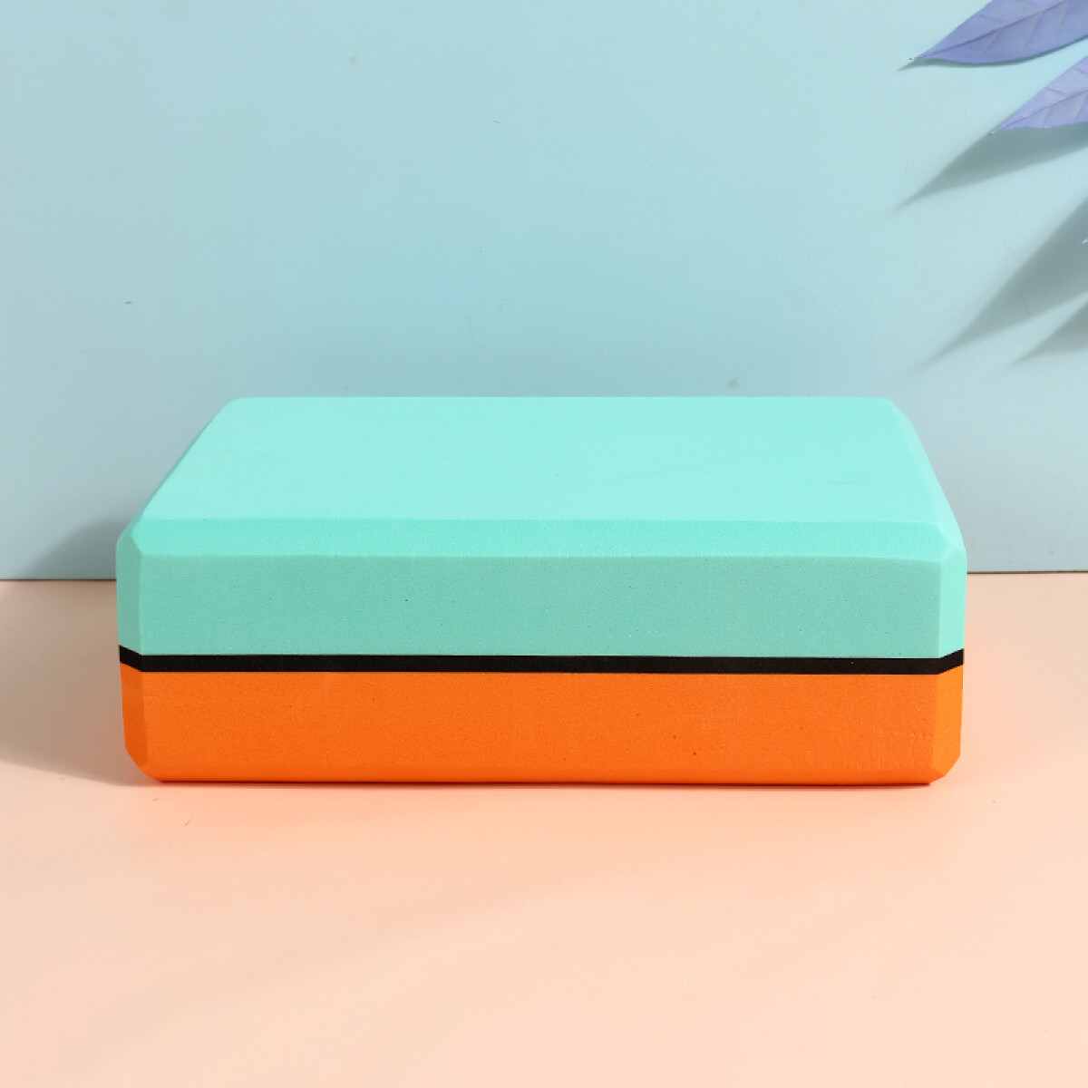 Ladrillo Para Yoga Bicolor - Naranja Y Verde 