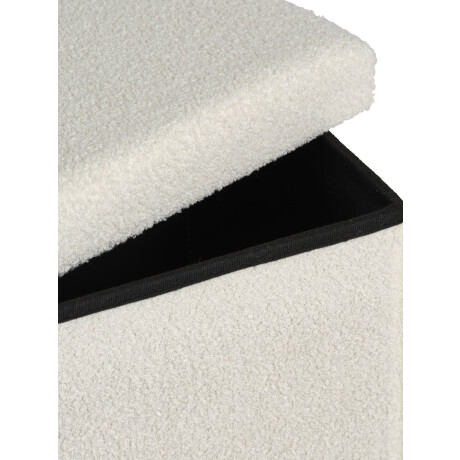 Puf Nysted 76X38 Con Almacenaje Felpa Blanco