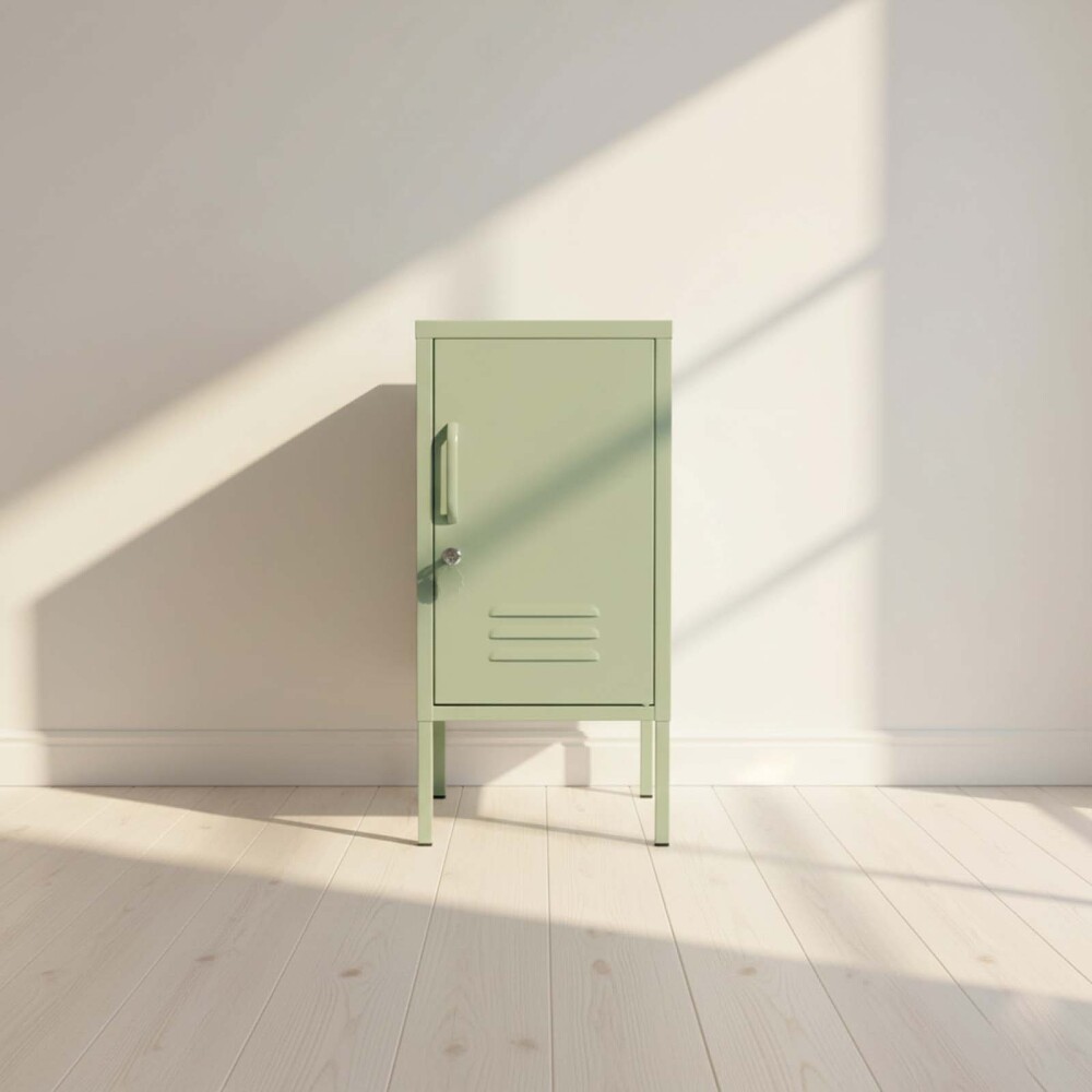 MESA LATERAL 1P METAL VERDE OLIVIA