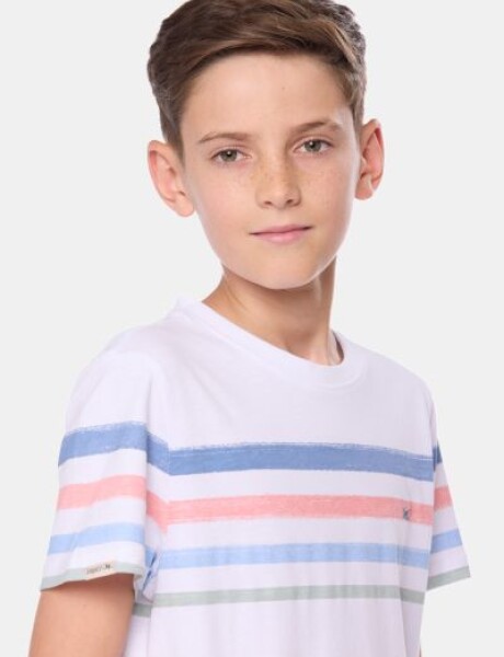 REMERA RAYADA Blanco
