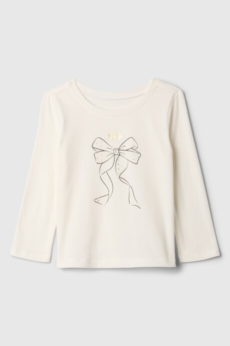 Remera Logo Gap Toddler Niña New Off White