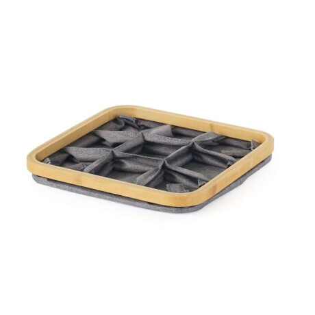 Organizador Plegable 9 Comp 30X30X9Cm Ex Tela Gris