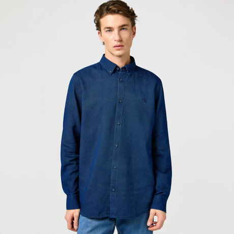Camisa Wrangler de Hombre - LS WOVEN - 112364234INDIGOOXFORD ELD