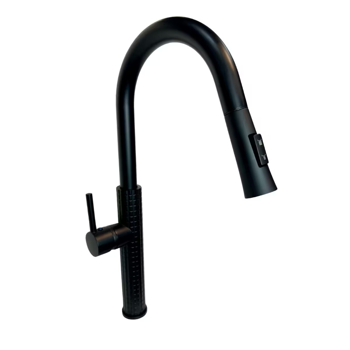 Grifería De Cocina Monocomando De Mesada Extensible Negra Texturizada 