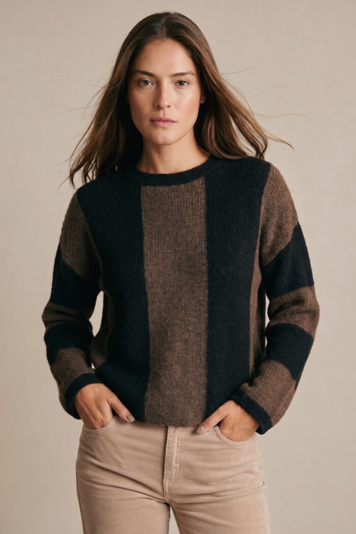 Sweater Rayado Negro