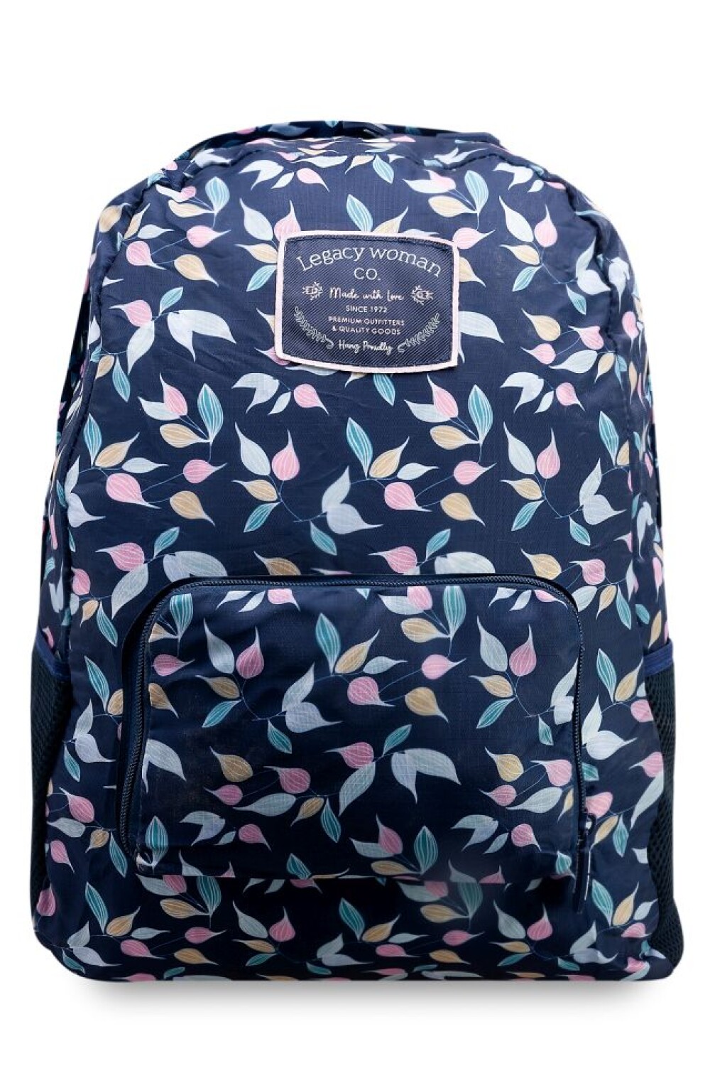 MOCHILA PLEGABLE ESTAMPADA Azul