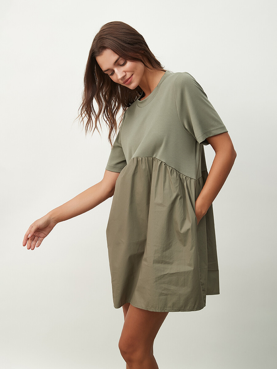 VESTIDO VALTHOR - VERDE GRISACEO 