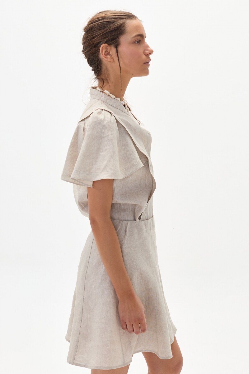 Falda Alu en Lino Natural