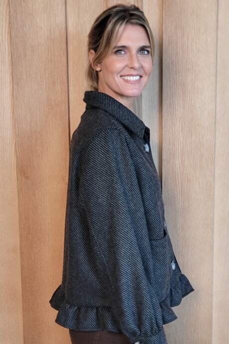 Sobrecamisa Rufina Paño espigado oscuro