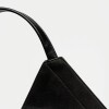 Bolso Josephine en efecto gamuza Negro