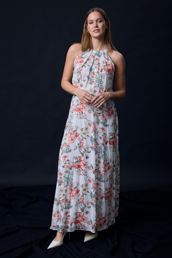 Vestido Maxi Flores BLANCO/MULTI