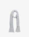 Bufandas Punto Liso Bufanda Skinny - Gris Melange