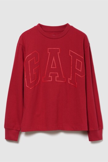 Remera Logo Gap Niño Modern Red