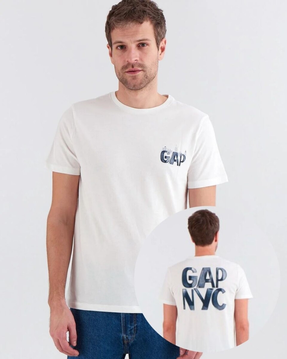 Remera Gràfico Gap Hombre - New Off White 