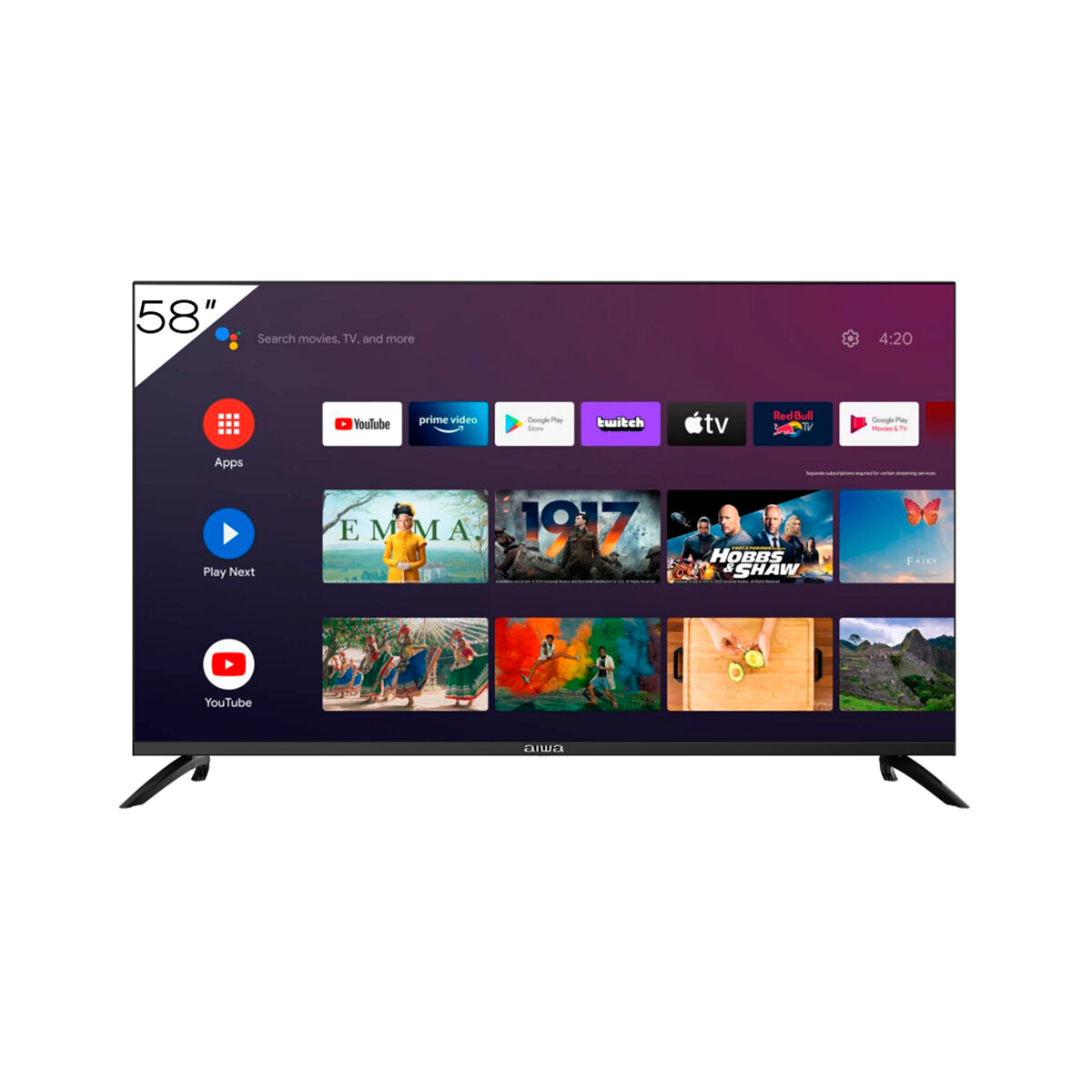 Smart Tv Aiwa 58" Aw58b4k Con Google Tv Marco Frameless 