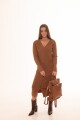 VESTIDO CARDIGAN UNIQUE LISO CAMEL