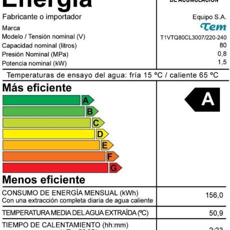 Termotanque 80Lts Acero Tem Z3007 Termotanque 80Lts Acero Tem Z3007