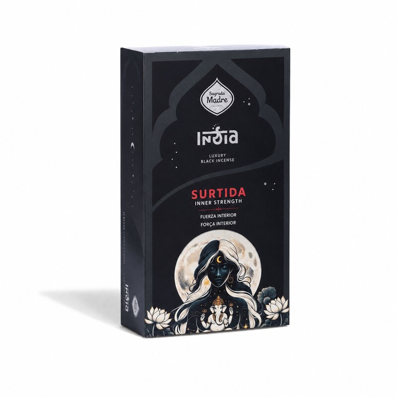 INCIENSO INDIA BLACK SAGRADA MADRE X12 Caja Surtida