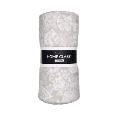 Frazada Polar King Size Home Class 240 x 260 cm FLOR BEIGE