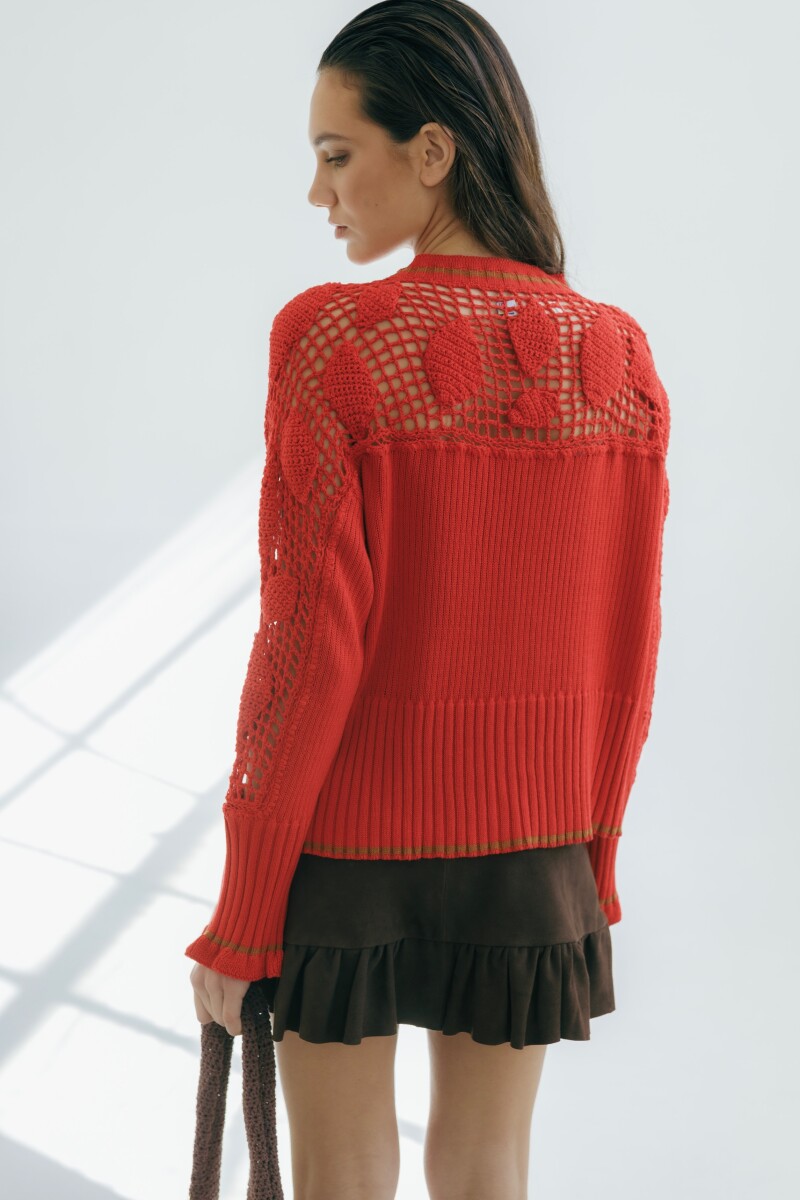 CARDIGAN CUTE COTTON Rojo