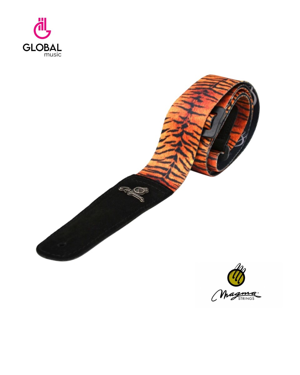 Correa Para Guitarra Magma Poliéster Tigre c/logo 