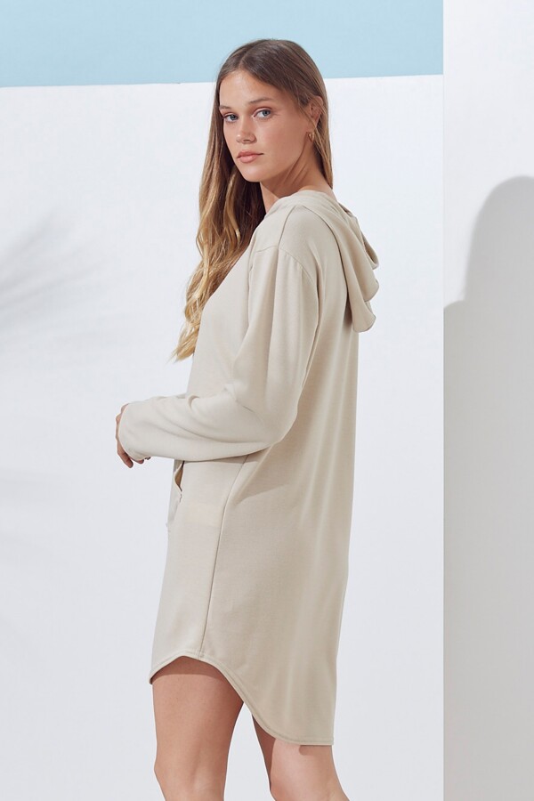 Vestido Capucha BEIGE