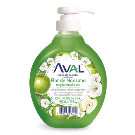 JABON LIQUIDO P/MANOS AVAL 400 ML MANZANA JABON LIQUIDO P/MANOS AVAL 400 ML MANZANA