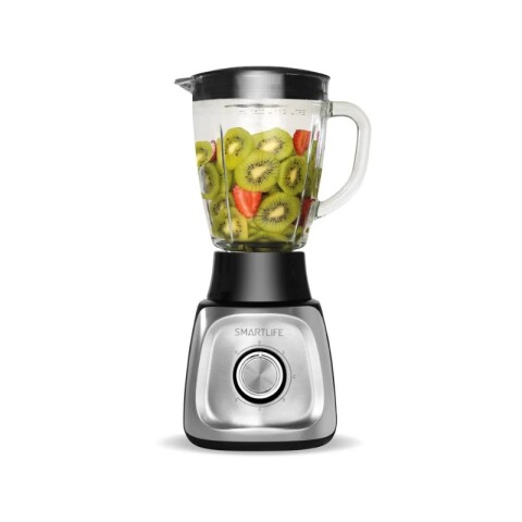 LICUADORA SMARTLIFE 1L CON JARRA DE VIDRIO 600W Acero