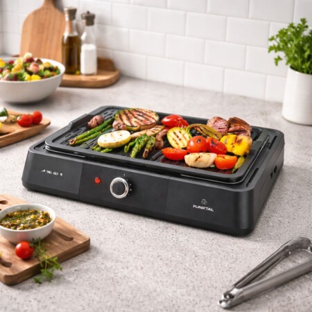 PARRILLA BARBACOA ELECTRICA PUNKTAL PK-PE 03 NEGRO